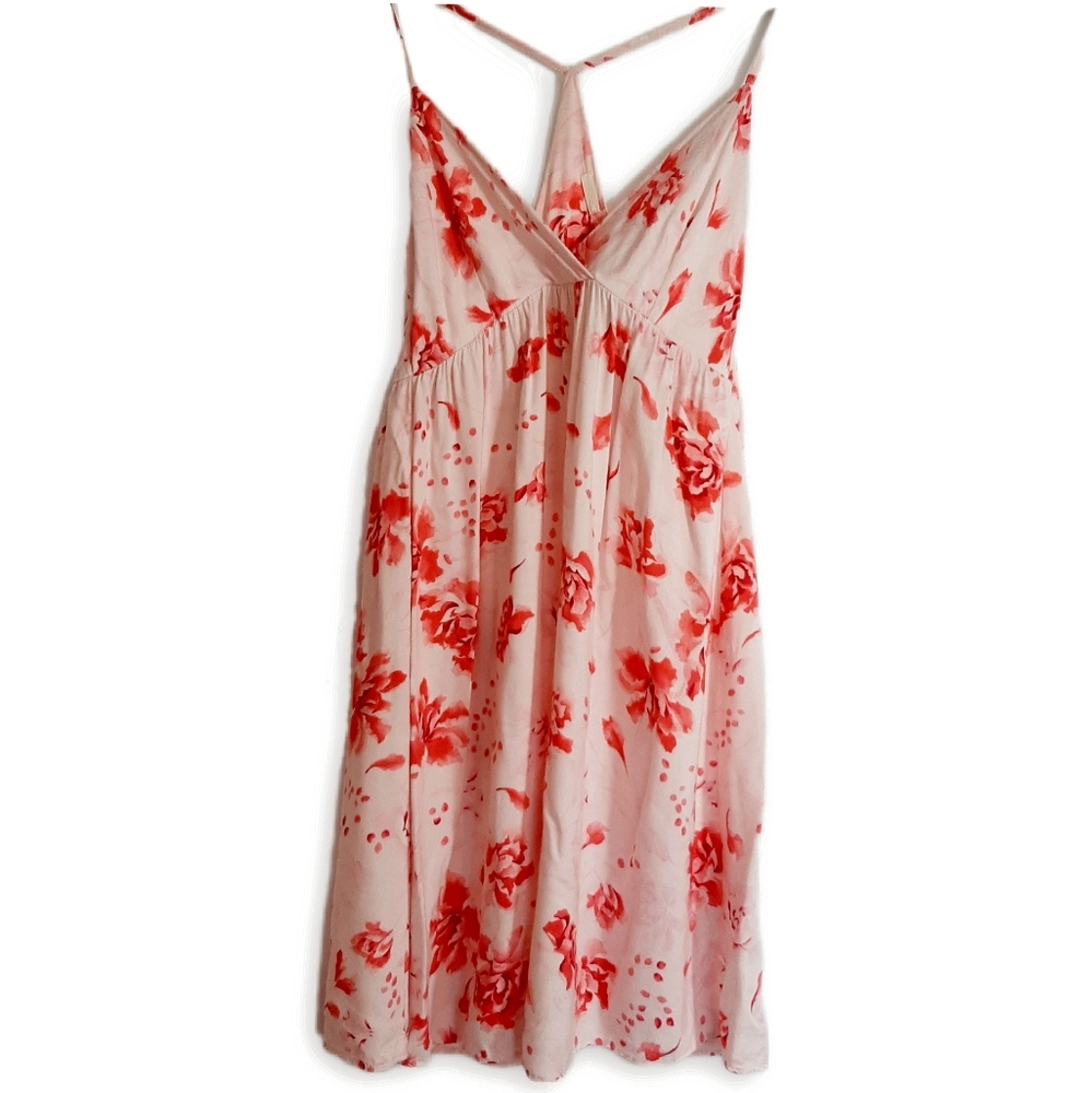 Oysho Summer Pink Floral Mini Dress, Size M
